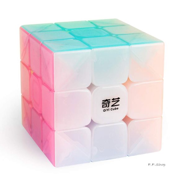 D-FantiX Qiyi Transparent Speed Cube 3x3 Qiyi Warrior W 3x3x3 Stickerless Cube Puzzle Toy